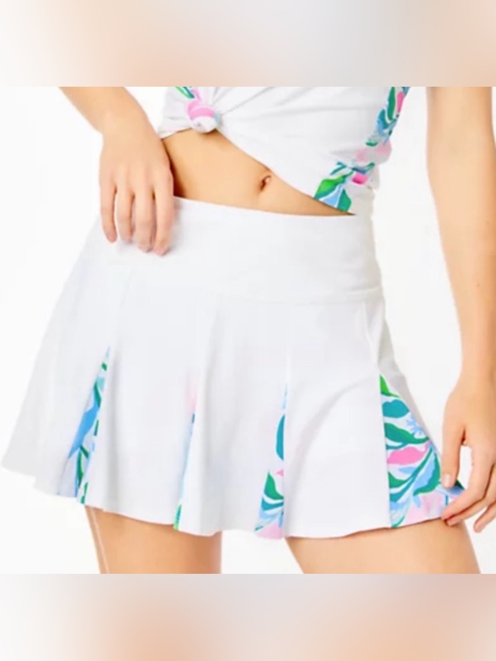 NWT Lilly Pulitzer SZ Large Luxletic Cassata Skort HTF Holding Court Print
